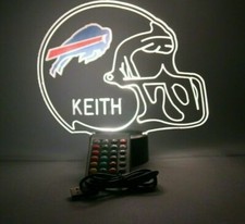 Buffalo Bills Night Light Up Football LED Sports Fan Lamp - Personalized FREE