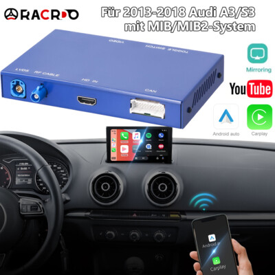 Wireless CarPlay Android Auto MirrorLink Retrofit for Audi A3 S3 2013-2018 MIB