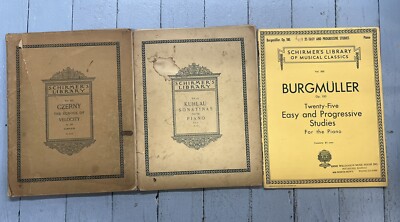 Schirmers Library of Musical Classics ~ Lot of 3 Volumes 52, 161, 500 Piano