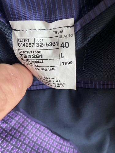 Ted Baker London Jones Suit Jacket Blue 40L 100% Wool NWT - Picture 4 of 5