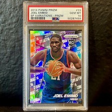 2014 Panini Prizm #33 JOEL EMBIID Rookie Variation SILVER SP PSA 10 GEM MINT MVP
