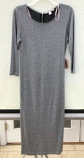 NWT Forever 21 KNEE LENGTH GRAY DRESS, ZIPPER BACK 45” Long Size M New!
