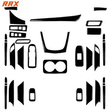 34pcs Glossy Piano Black Set Full Interior Trim Kits For Cadillac Xt5 Xt6 16-25