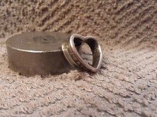 1987 Washinghton Quarter Heart Pendant handmade small 3/4"