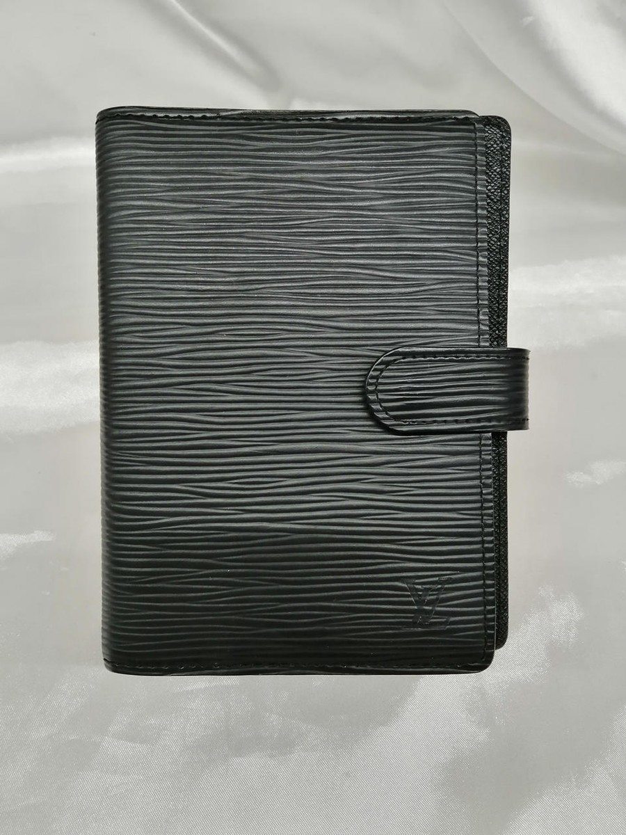 Louis Vuitton Authentic Notebook Cover Epi Black Agenda PM Louis Vuitton Authentic Notebook Cover Epi Black Agenda PM