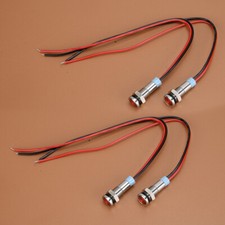 4pc Ultra Small Cafe Racer Motorcycle Red Led Brake Running Tail Lights Lamp