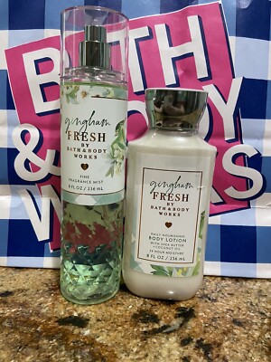 BATH & BODY WORKS GINGHAM FRESH FINE FRAGRANCE MIST SPRAY & BODY
