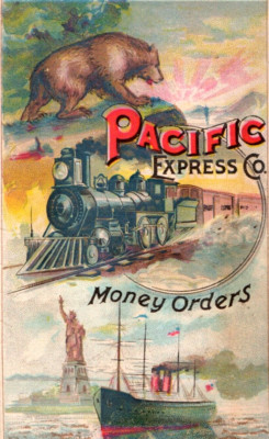 1890s 2-Part Folder Pacific Express Co. Money Orders Omaha, NE F189