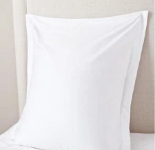  White Black Solid Pillow Sham Pair (2-PC) 650 TC Cotton Square n Other Sizes