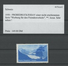 SCHWEIZ SPECIMEN 1950 ESSAY TRIAL TEST PRINT PROOF PRUEBA ENGADIN m2194