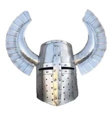 Handmade Solid Steel Medieval Templar Fantasy Warrior Helmet SCA LARP Knight