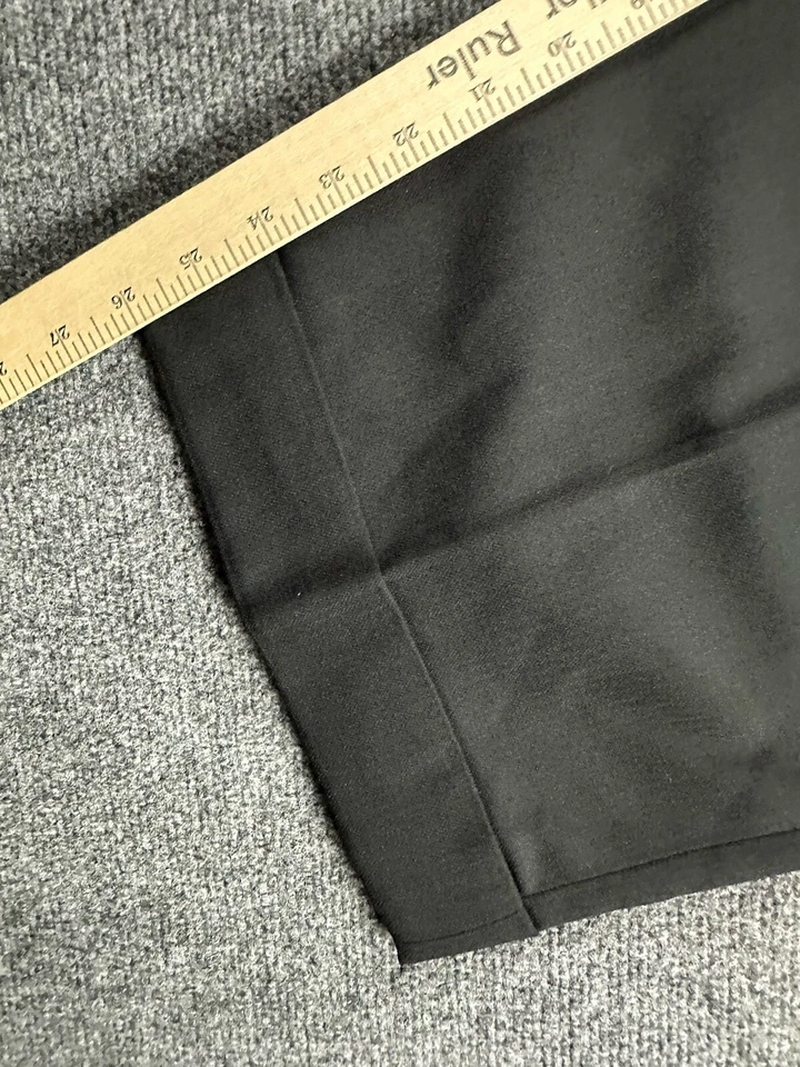 J. Pantalón Crew Essential Pierna Ancha Plisado Para Mujer 12P Negro Ciudad Puños Italia Lana Foto 4 de 4