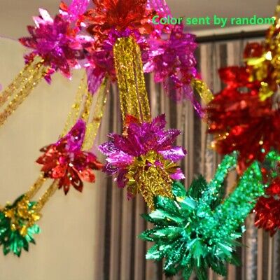 3M Christmas Foil Garland Bell XMAS Hanging Swirls Ceiling Wall ...