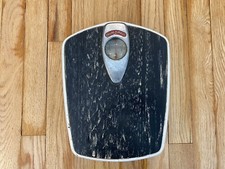 Vintage HEALTH-O-METER Bathroom FLOOR Scale BUBBLE Magnify GLASS RETRO MCM