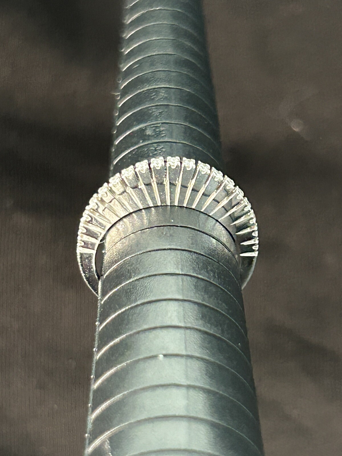 Vintage Ring Size 8 Silver 925 Stackable Crown Fl… - image 6