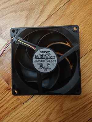 Scythe Nidec Servo Gentle Typhoon 92mm Fan Black 3-Pin D0925C12B6AS-32 | NEW