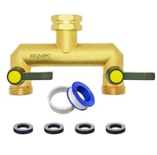 HQMPC 2 Way Hose Splitter Heavy Duty Water Outdoor 2 Strong HEX... 
