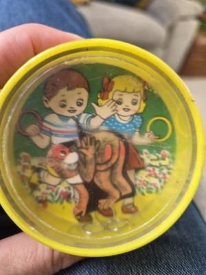  Vintage Affe Puzzle Spiel doppelseitiges Kinderspielzeug Made in Hong Kong. Ringwurf