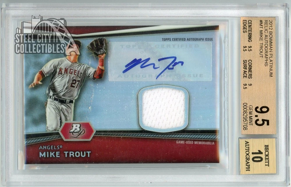 Mike trout マイク・トラウト 直筆サイン カード BGS9.5 Mike Trout Grade 9.5 Baseball Sports Trading Cards & Accessories