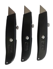 Valley USA, Retractable Multipurpose Utility Knife, Box Cutter, Box Knife 3 Pack