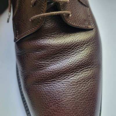Salvatore Ferragamo Dark Brown Pebble Grain Leather Derby Dress Shoes 7D Italy Salvatore Ferragamo Dark Brown Pebble Grain Leather Derby  main image 2