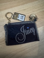 Juicy Couture Wallet Y2K Vintage Embroidered Princess Crown Logo Black Read