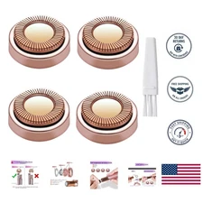 18K Gold-Plated Facial Hair Remover Replacement Heads - 4 Pack for Generation 1