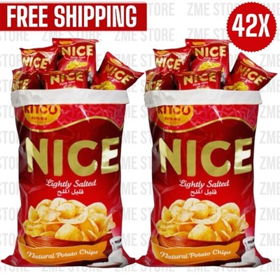42 Pack X Kitco Nice Potato Chips Lightly Salted Flavor 14 Gram