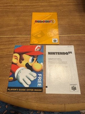 Mario Party 3 (Nintendo 64) N64 MP MP3 classic fun video game MANUAL + paperwork