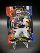 2025 Panini Select - Concourse Kyle McCord #91 Red & Blue Shock Prizm (RC)