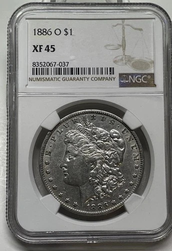 1886-O Morgan Silver Dollar $1 NGC XF45 Extra Fine US Coin