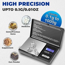 Digital Pocket Gram Scale 1000g x 0.1g, for Food, Jewelry, Grains, Tare Function