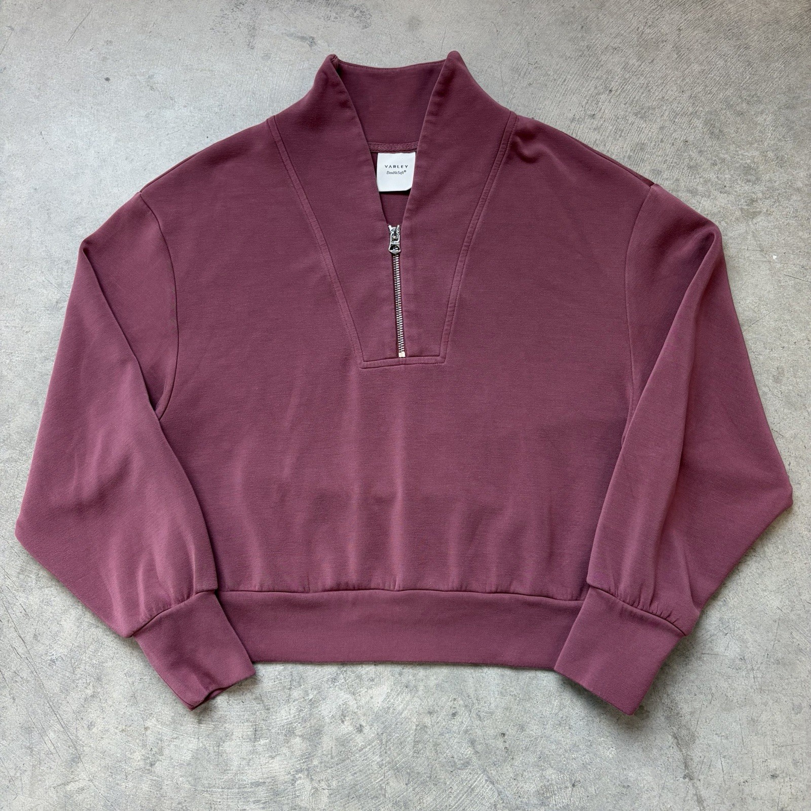 Varley Double Soft Davidson Sweat 1/4 Zip Pullover Sweatshirt Lounge Size Medium