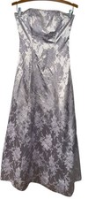 Vintage 90s Jump Apparel Juniors Long Prom Dress Sz 3/4 Lavender Damask