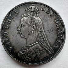 1887 Double Florin - Victoria British Silver Coin*846