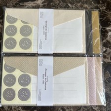 24 Letter Paper, 12 Envelopes Set, Textured, 165x92mm Multicolor
