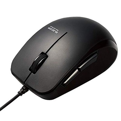 ELECOM Kabelgebundene Maus M-BL28UBKBK 5 Tasten Gummigriff Antibakteriell Sch...