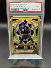 2025 Donruss Optic Diamond Hands GOLD LUTHER BURDEN III 1/10 PSA 9 POP 2 BEARS🔥