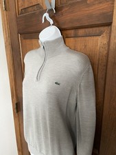 Lacoste Mens long-sleeved sweater with a stand-up collar 1/2 Zip closure medium