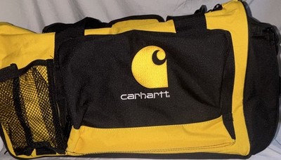 Carhartt Medium Black/Yellow Duffle Bag Separate Shoe Compartment with Mesh