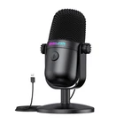 Gaming Microphone with Noise Cancellation & Mute Button, USB S, Black