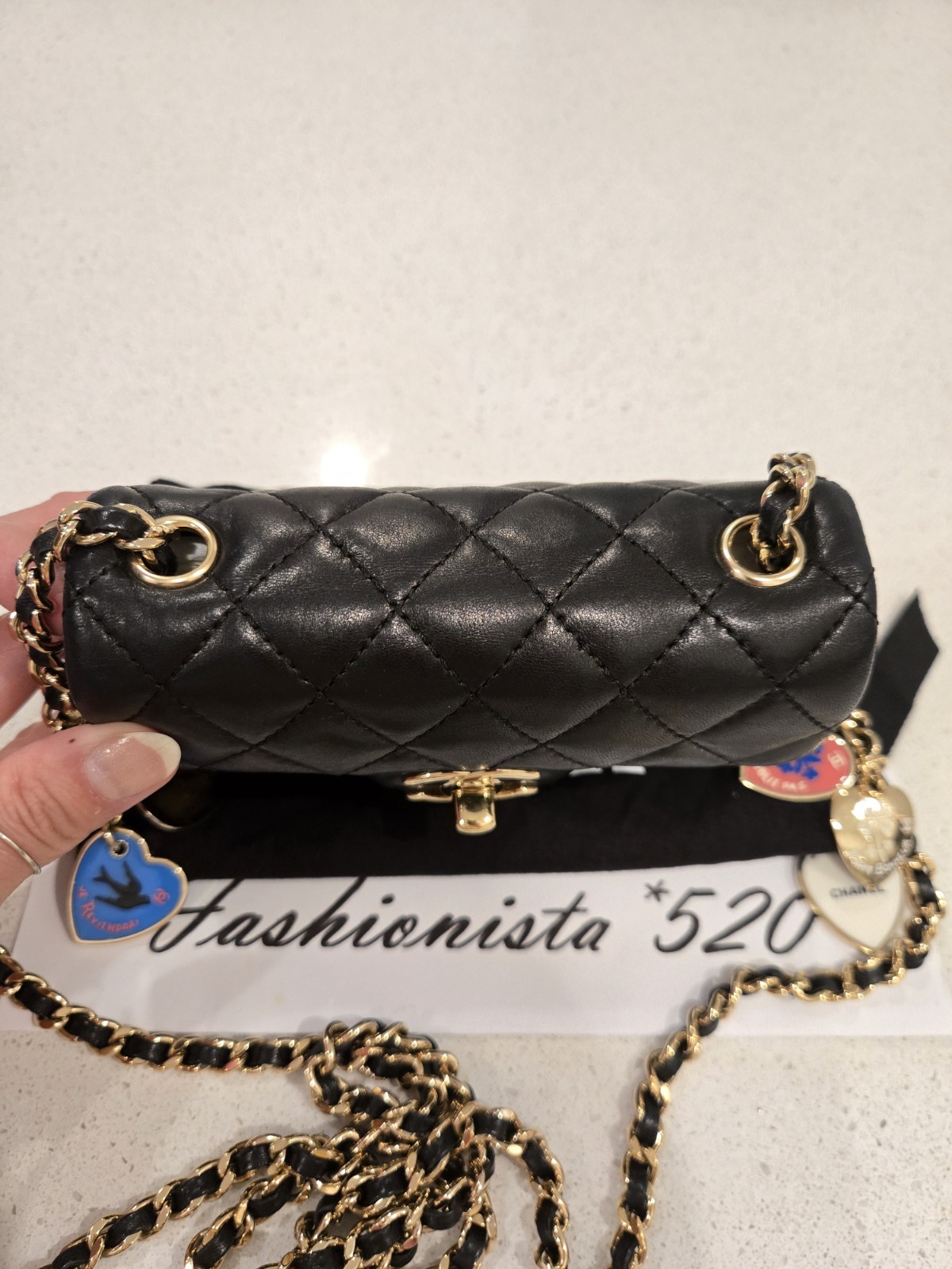 CHANEL Black Micro Mini Rectangular Classic Flap … - image 4