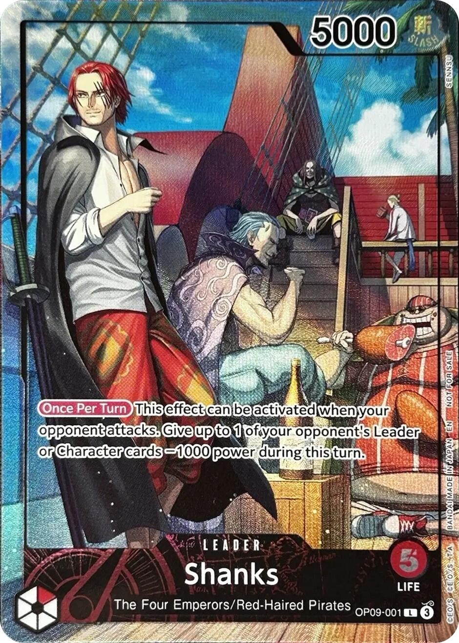 PSA10! シャンクス L プロモ PSAマガジン 英語 OP09-001 Shanks (2025 PSA Magazine Promo) OP09-001 One Piece Promotion