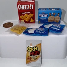 NEW! Miniverse REAL BRANDS Mini *Lot of 3* CHEEZ-IT/CORN NUTS/ KRISPIES TREATS 
