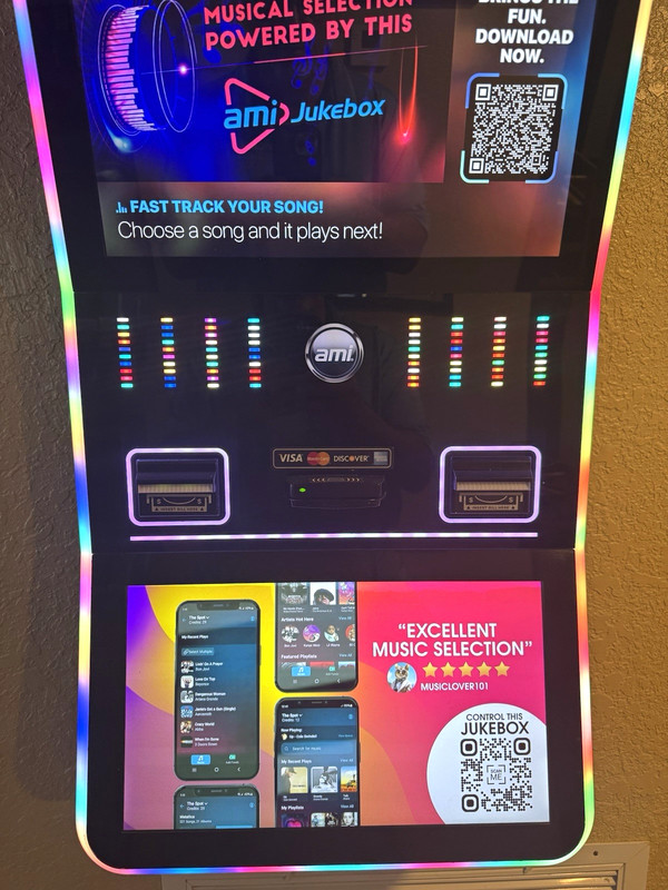 AMI Digital Wall Jukebox Music Selection Unit w/ LED Lighting & Bill Acceptor