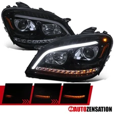 Sequential LED Fit 2006-2008 Benz W164 ML350 ML500 Smoke Projector Headlights