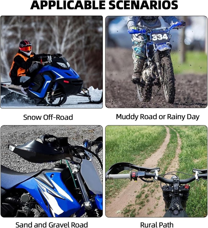 7/8" 1 1/8" Pit Dirt Bike Hand Guards Universal For ATV Motocross