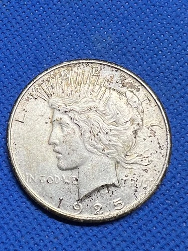 1925 P Peace US Silver Dollar - AU, 90% Silver US Coin, #215