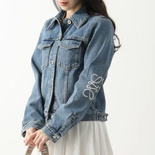 LOEWE Mid Blue Denim Anagram Jacket Size 32/XS