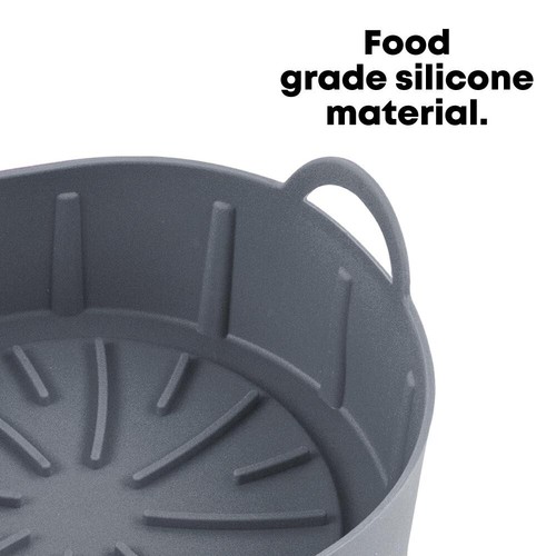 Wiederverwendbare Silikon Air-Fryer Tablett 1L, Spülmaschinenfest, Antihaft, BPA-frei - 18,5cm - Bild 2 von 6